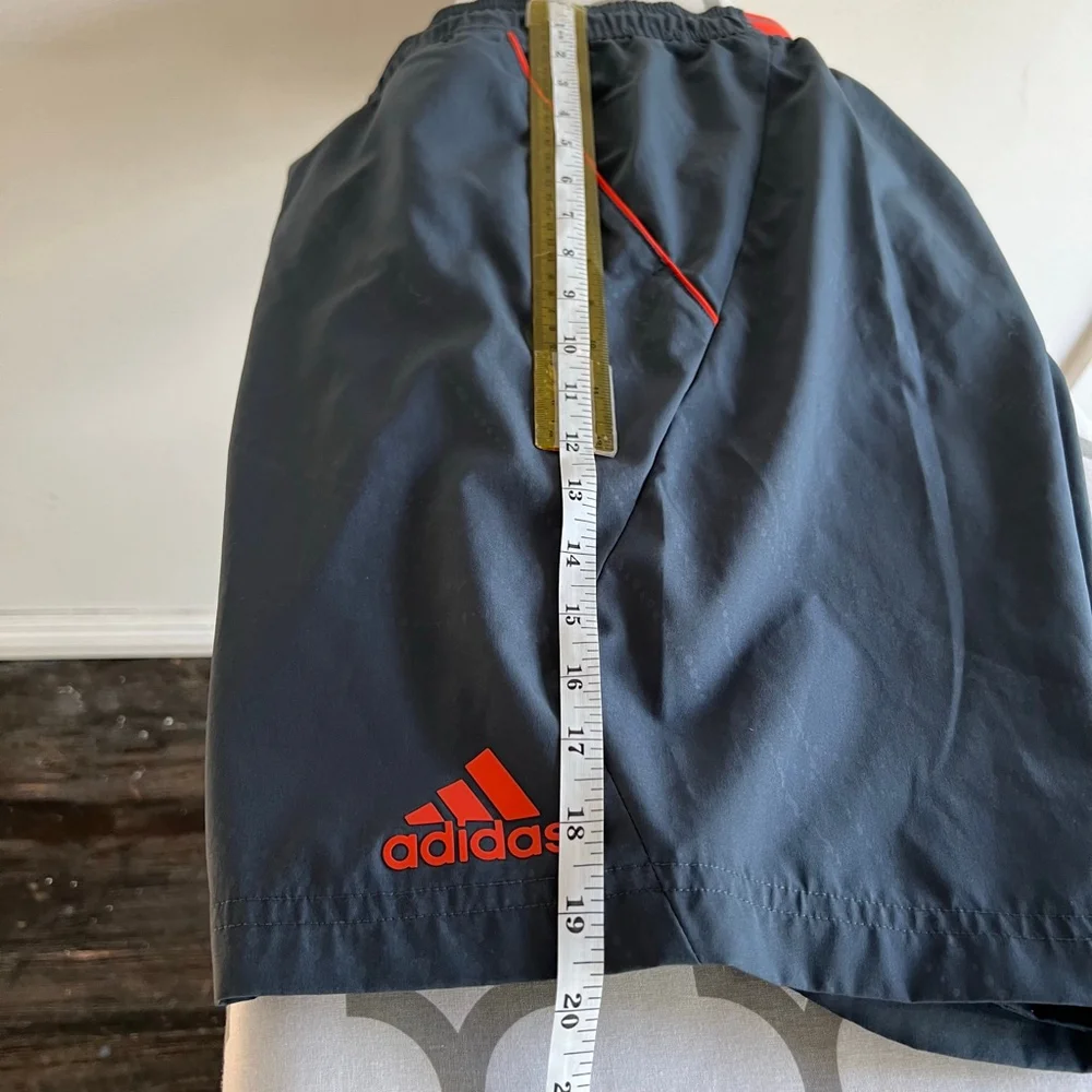 Adidas Gray Red Climalite Athletic Shorts M